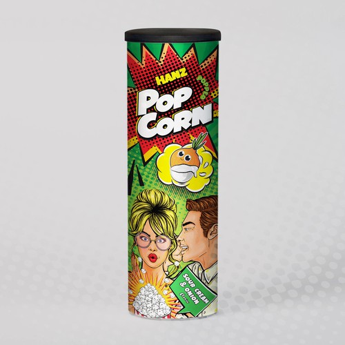 Premium Quality Popped Pop Corn Packaging Design réalisé par Dimario Moretti