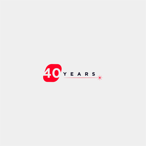 Looking for a modern, expressive 40 years jubilee logo Design by Hasham_Design