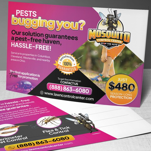 Designs | Looking for a powerful eye catching postcard for mosquito control company | Postcard ...