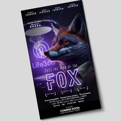 Life360 2023 Year of the Fox Poster Design by Ashley Cannuli