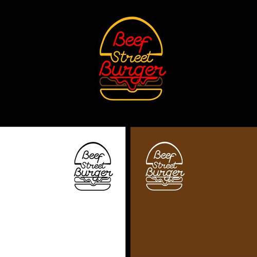 Design a burger food truck logo that will make heads turn and people smile. Design by artomi