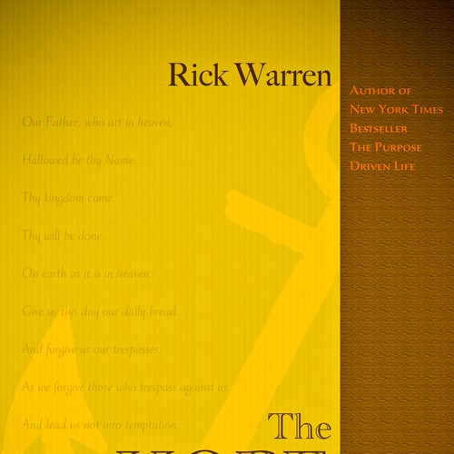 Design Rick Warren's New Book Cover Réalisé par jcmontero