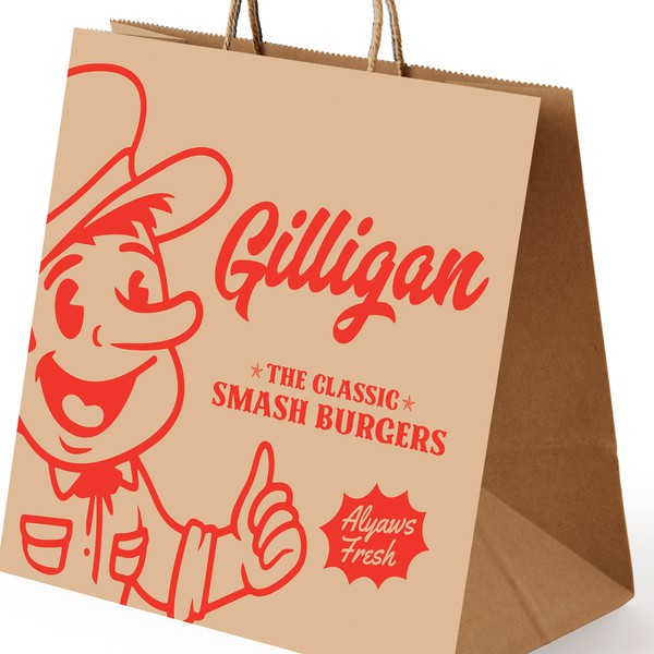 Gilligan Burger Kraft Bag Packaging