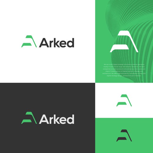 Logo and brand design for Arked Oy Design by plyland