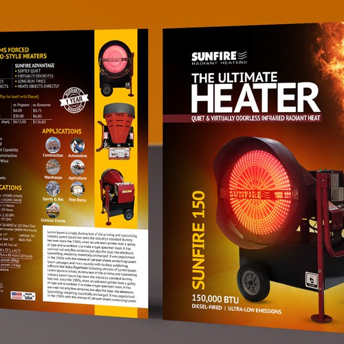 Creative Flyer for a highly unique and heavy-duty Portable Heater Design by Naveed Aziz