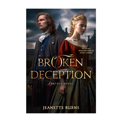 Book cover design for a novel called Broken Deception Design by dienel96