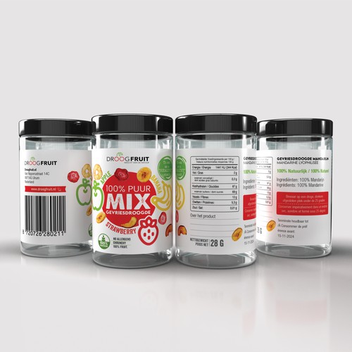 Freeze dried fruit label, snack health, who like to help us? :) Design by Rumon79