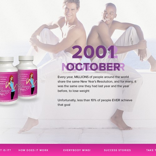 Create the next website design for Skinny Fiber New Year's Challenge Diseño de Webnomica