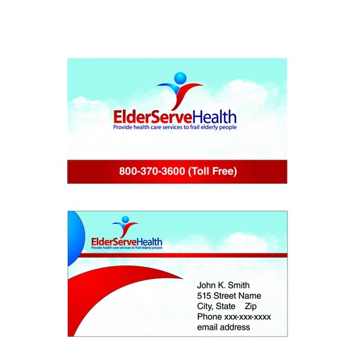 Design an easy to read business card for a Health Care Company Design by Gillydg