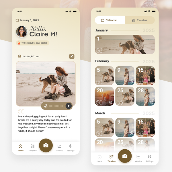 Journaling App Proposal Screen