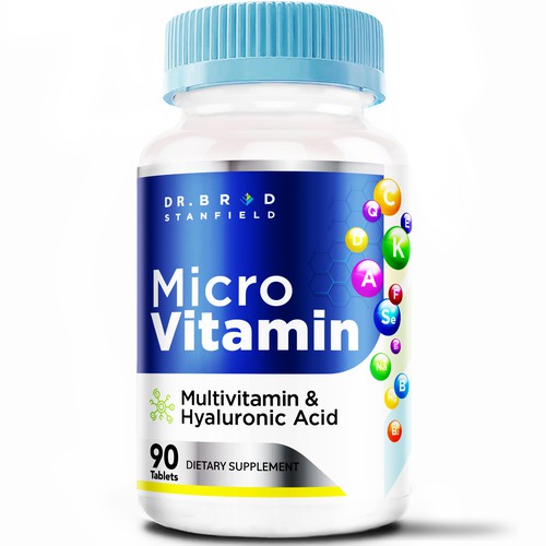 We Need a Vibrant and Scientifically-Inspired Label Design for MicroVitamin Design by agooshe