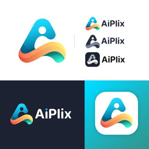 Designs aiplix a logo for an ai powered web browser logo design
