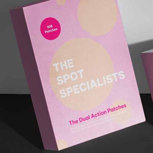 Pimple Patch PACKAGING to appeal to FEMALE BEAUTY user Design by Katyaa