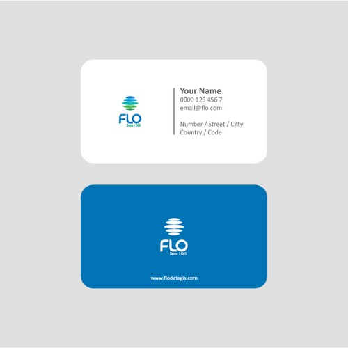 Business card design for Flo Data and GIS Diseño de VectorHoudini