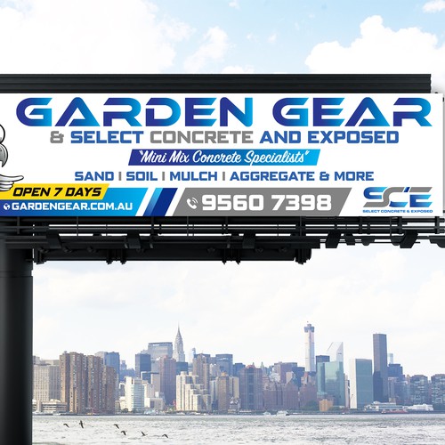 Garden Gear and Select Concrete and Exposed need a new modern billboard! Design por GrApHiC cReAtIoN™