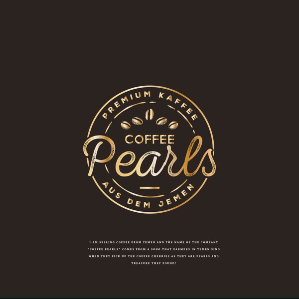 Vintage logo design for a coffee brand.