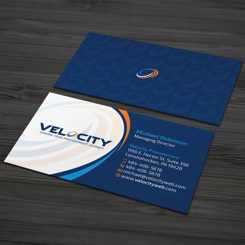 Velocity Procurement - Logo Rebranding - Business Card Design Design by Tcmenk