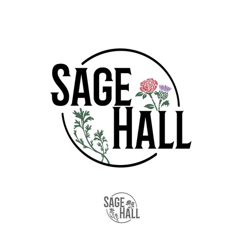 Sage Hall - Country Swing Dance & Wedding Venue Logo Design réalisé par BrainstormingDsg