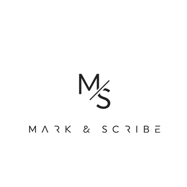 Typographic logo for Mark & Scribe