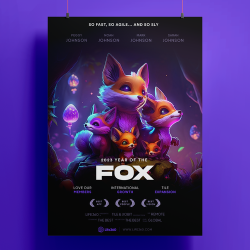 Life360 2023 Year of the Fox Poster Design by Crex™