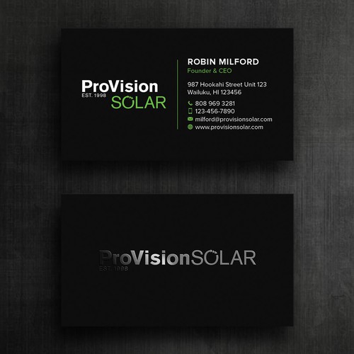 Solar Business Cards Design by Felix SH
