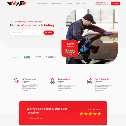 Design a clean and modern service based website home page Design by PixelEye™