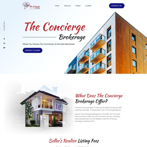 The concierge brokerage website Design by FuturisticBug