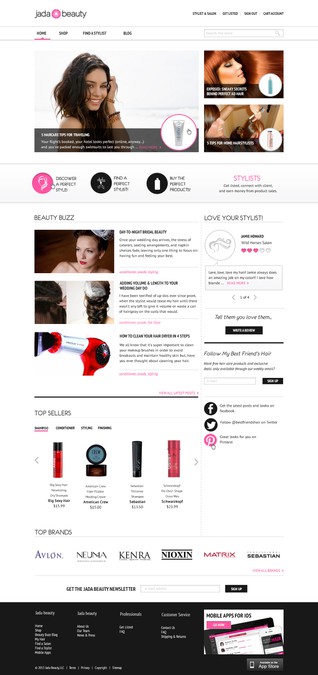 Website Design For Jada Beauty Web Page Design Contest