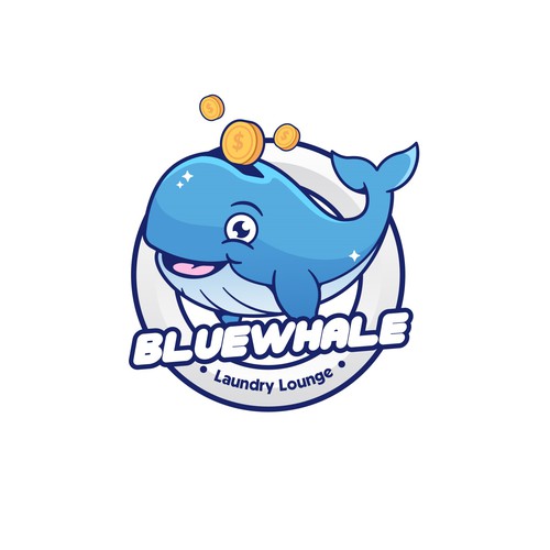 Unleash Your Creativity, Logo Design for "Blue Whale Laundry Lounge" Design by Chickvek.Labs