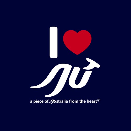 I Love Au Logo to appeal tourists and locals alike Design by Deezign Depot