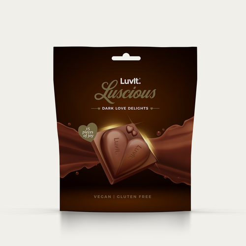 Design a standout label for a Premium Chocolate Homepack Réalisé par Zaineasca