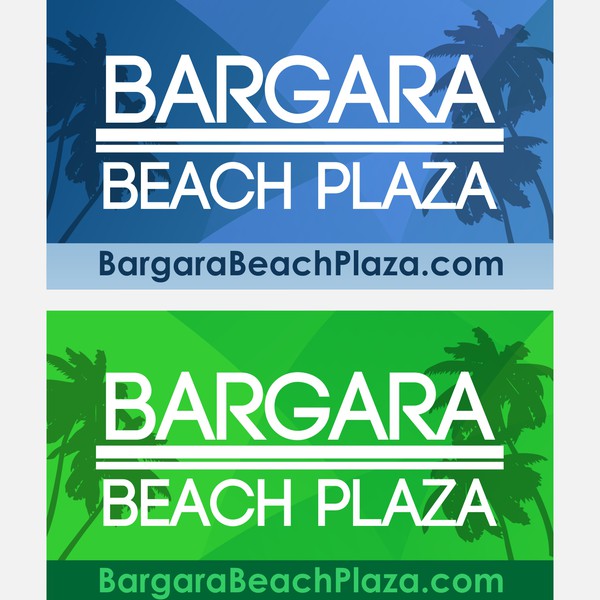 Create a new large advertising sign for "Bargara Beach Plaza" shopping complex.