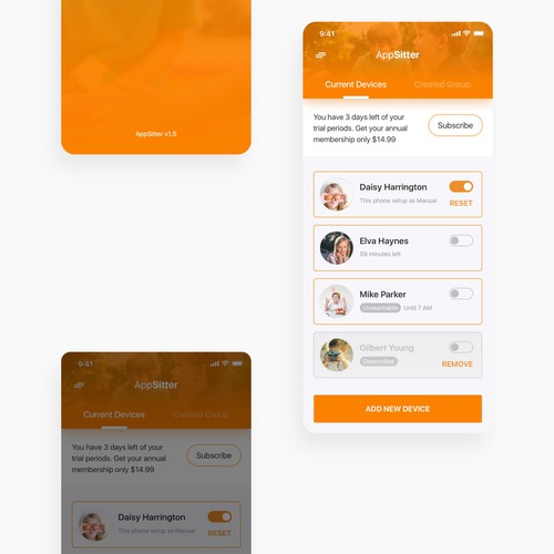 Designs | Playful and elegant app design for App Sitter screen time app ...