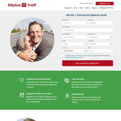 Für 50plus treff mitglieder login 50plus