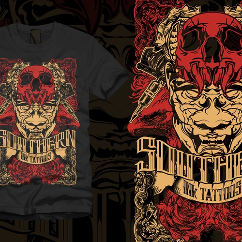 Design di t-shirt design for Southern ink tattoos di vvonnabe