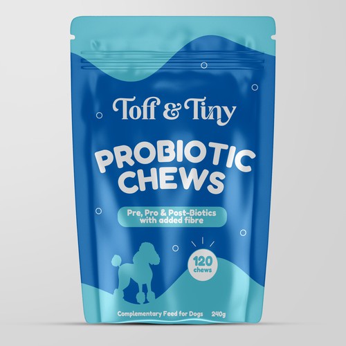 Pouch packaging design - Probiotic Chews for dogs Design by Fredrick Balois