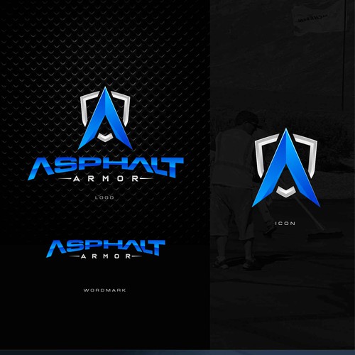 Powerful logo design for the most durable asphalt coating available Design by Z Creatives