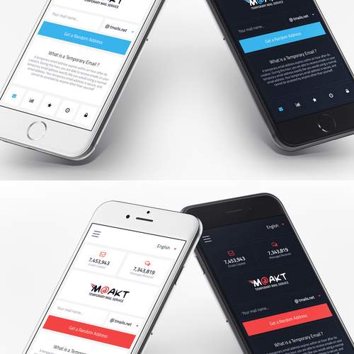 Design a mobile app for a temporary email service Design by BryanMaxim