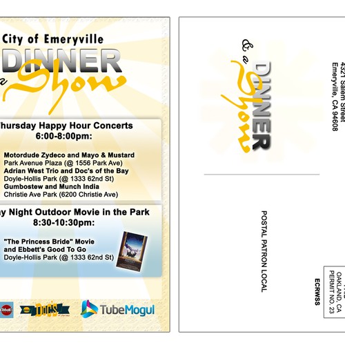 Help City of Emeryville with a new postcard or flyer Réalisé par Jnbgraphics