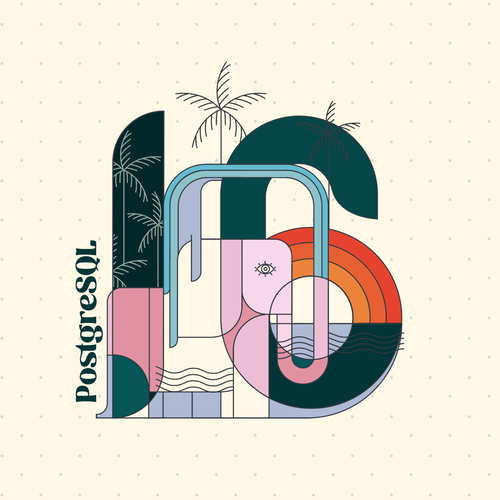 PostgreSQL v16 Release Artwork Design von hashWednesday