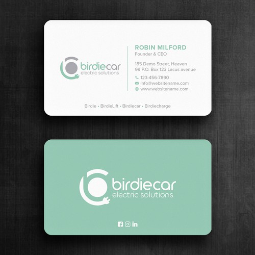 business card for company called birdie Design by Felix SH