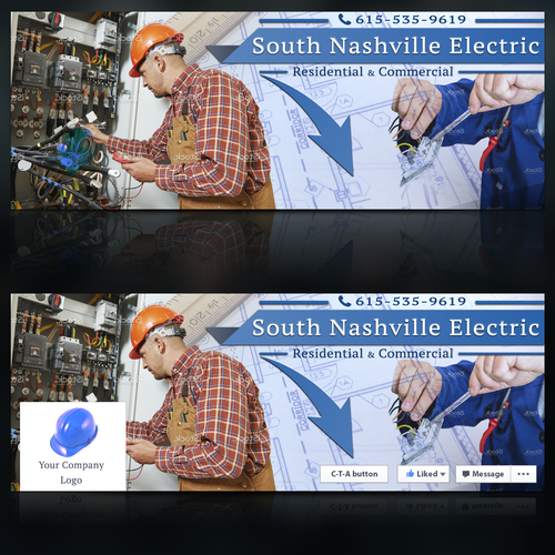 Create Facebook Cover for Electrical Contractor Design by Eslamsamy