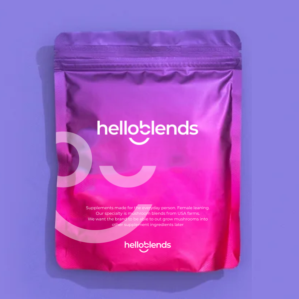 helloblends Mushroom Supplements - Modern Colorful Brand