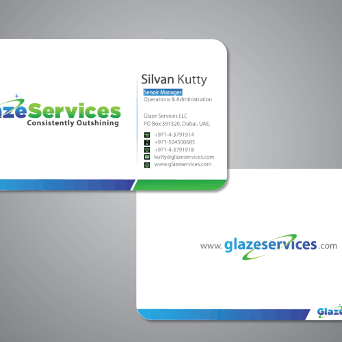 Create the next stationery for Glaze Services Design by expert desizini