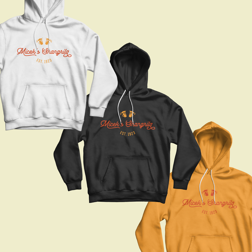 Retro hoodie illustration design for family owned bar Design by zkree