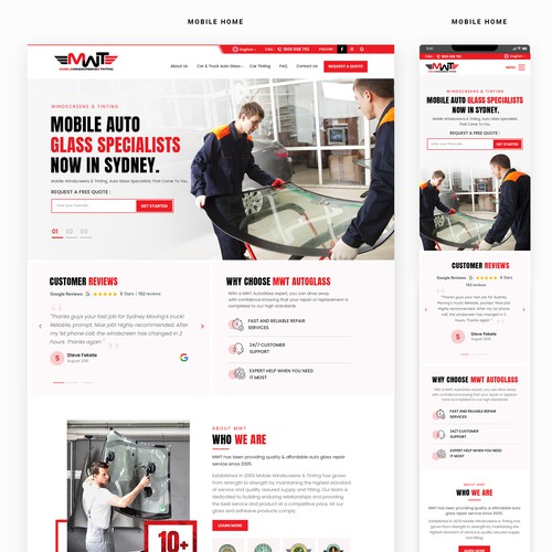 Design a clean and modern service based website home page Design by OMGuys™