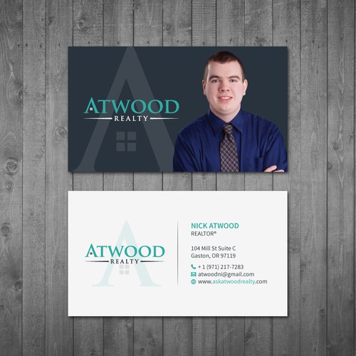 Designs Atwood Realty Business Card for a new real estate office