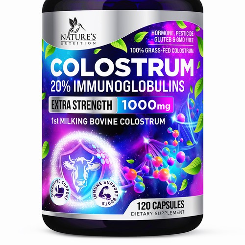 Powerful, Colostrum Design Needed for Nature's Nutrition Design by FreshApple@Michelle