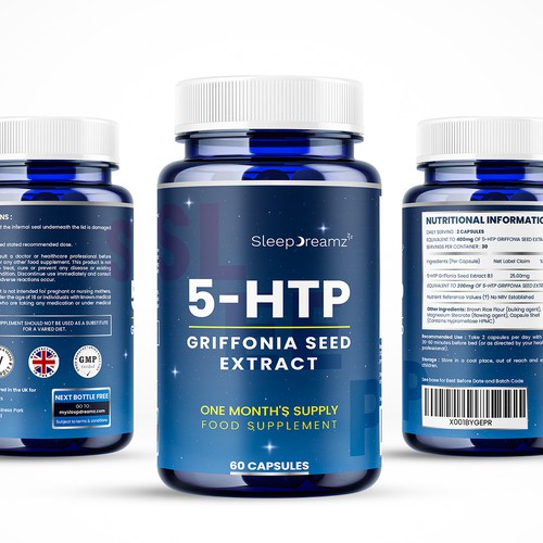 Sleep Supplement Label Design for Global Sleep Brand Design by ZAKIGRAPH ®