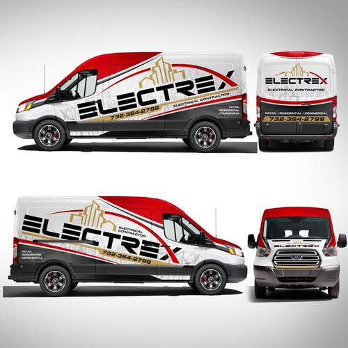 Electrical Contractor Trucks Design by J.Chaushev